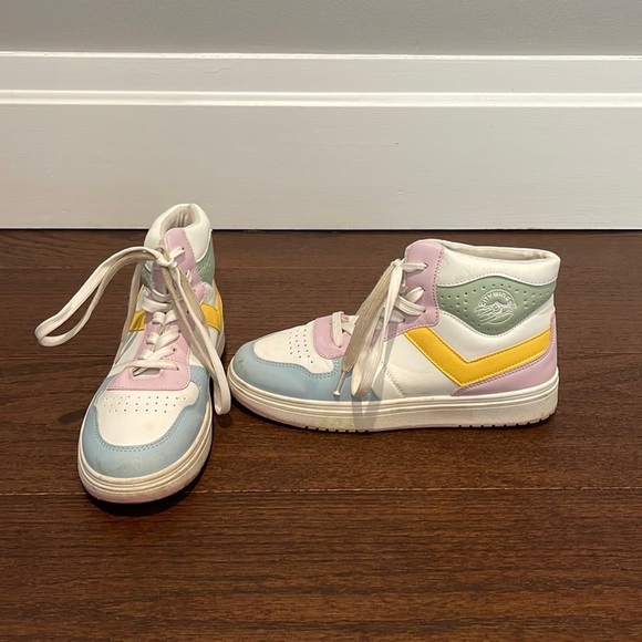 Pony Women High Top Sneakers Size 7.5 - Picture 1 of 8
